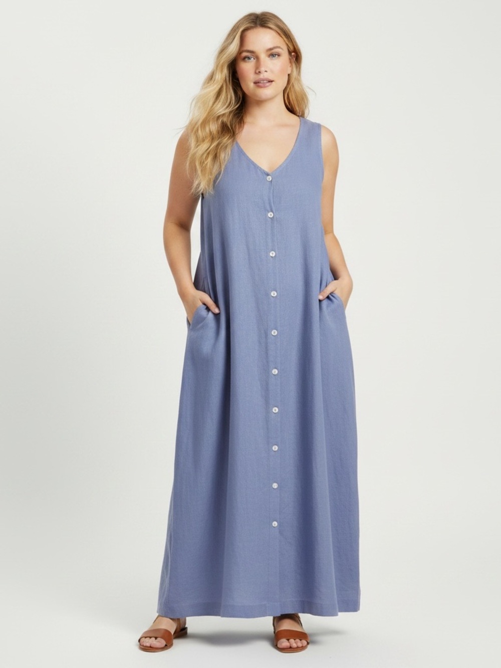 VINTAGE VALERIE STEVENS Lyocell Maxi Dress